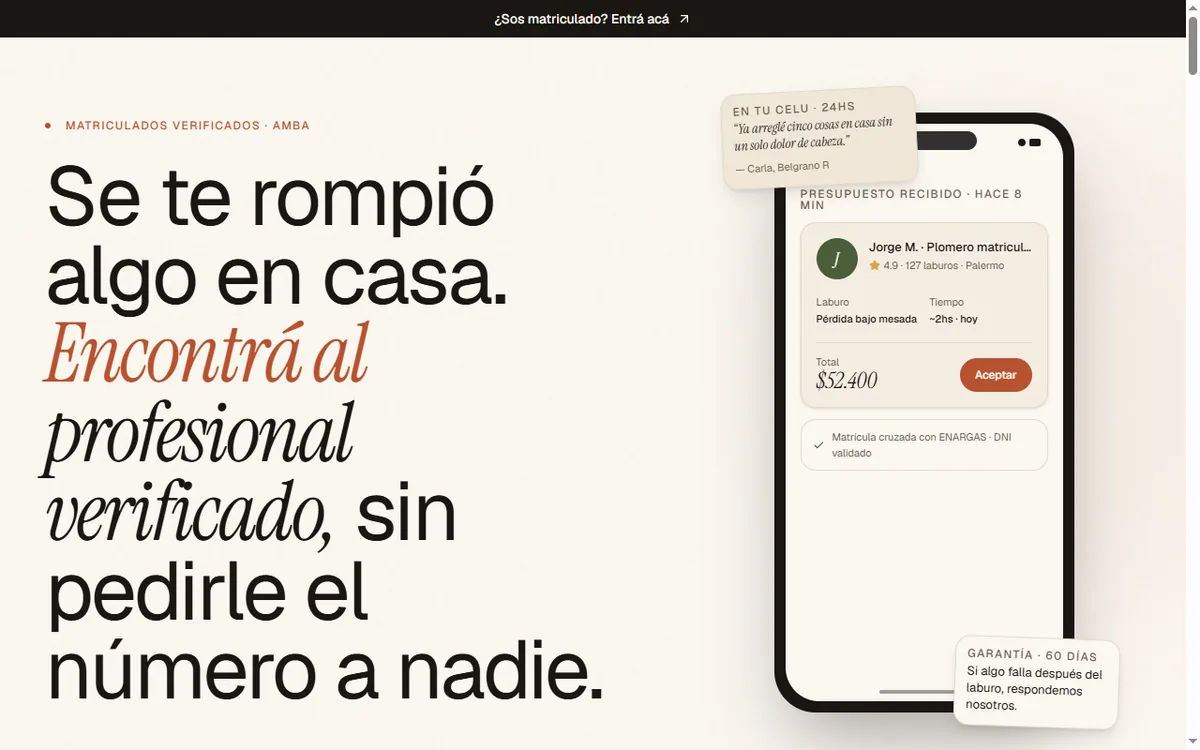 Captura del sitio Handy (handy.theapexweb.com)